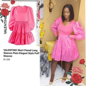 Pink Puff Sleeve Dress